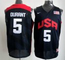 Wholesale Cheap 2012 Olympics Team USA #5 Kevin Durant Revolution 30 Swingman Blue Jersey