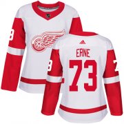Wholesale Cheap Adidas Red Wings #73 Adam Erne White Road Authentic Women's Stitched NHL Jersey