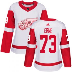 Wholesale Cheap Adidas Red Wings #73 Adam Erne White Road Authentic Women\'s Stitched NHL Jersey