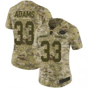 Wholesale Cheap Nike Jets #33 Jamal Adams Camo Women's Stitched NFL Limited 2018 Salute to Service Jersey