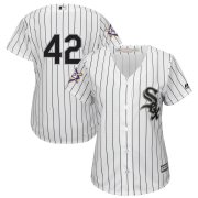 Wholesale Cheap Chicago White Sox #42 Majestic Women's 2019 Jackie Robinson Day Official Cool Base Jersey White