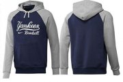 Wholesale Cheap New York Yankees Pullover Hoodie Dark Blue & Grey