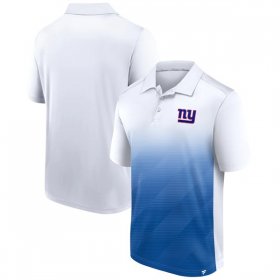 Wholesale Men\'s New York Giants White Royal Iconic Parameter Sublimated Polo
