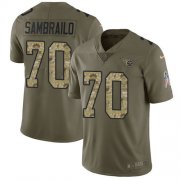 Wholesale Cheap Nike Titans #70 Ty Sambrailo Olive/Camo Youth Stitched NFL Limited 2017 Salute To Service Jersey