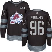 Wholesale Cheap Adidas Avalanche #96 Mikko Rantanen Black 1917-2017 100th Anniversary Stitched NHL Jersey