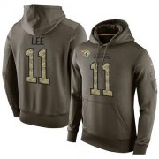 Wholesale Cheap NFL Men's Nike Jacksonville Jaguars #11 Marqise Lee Stitched Green Olive Salute To Service KO Performance Hoodie