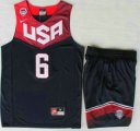 Wholesale Cheap 2014 USA Dream Team #6 Derrick Rose Blue Basketball Jersey Suits