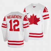 Wholesale Cheap Men's Joe Nieuwendyk Canada Hockey White 2022 Winter Olympic #12 Salt Lake City Jersey
