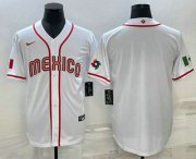 Wholesale Cheap Men's USA Baseball Blank 2023 White World Classic Stitched Jerseys