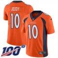 Wholesale Cheap Nike Broncos #10 Jerry Jeudy Orange Team Color Youth Stitched NFL 100th Season Vapor Untouchable Limited Jersey