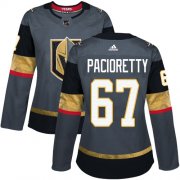 Wholesale Cheap Adidas Golden Knights #67 Max Pacioretty Grey Home Authentic Women's Stitched NHL Jersey