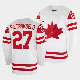 Wholesale Cheap Men\'s Alex Pietrangelo Canada Hockey White 2022 Beijing Winter Olympic #27 Home Rrplica Jersey