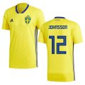 Wholesale Cheap Sweden #12 Johnsson Home Soccer Country Jersey