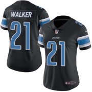 Wholesale Cheap Nike Lions #21 Tracy Walker Black Women's Stitched NFL Limited Rush Jersey