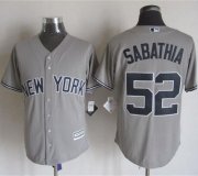 Wholesale Cheap Yankees #52 C.C. Sabathia Grey New Cool Base Stitched MLB Jersey
