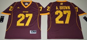 Wholesale Cheap Men\'s Central Michigan Chippewas #27 Antonio Brown Maroon Red Limited Stitched College Football 2016 adidas NCAA Jersey