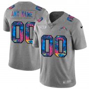 Wholesale Cheap Los Angeles Chargers Custom Men's Nike Multi-Color 2020 NFL Crucial Catch Vapor Untouchable Limited Jersey Greyheather