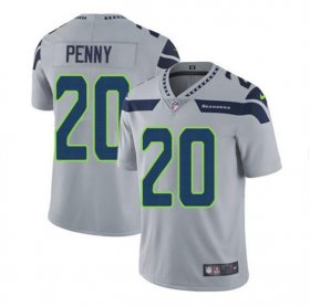 Wholesale Cheap Men\'s Seattle Seahawks #20 Rashaad Penny Gray Vapor Untouchable Limited Stitched Jersey