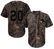 Wholesale Cheap Blue Jays #20 Josh Donaldson Camo Realtree Collection Cool Base Stitched Youth MLB Jersey