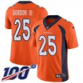 Wholesale Cheap Nike Broncos #25 Melvin Gordon III Orange Team Color Youth Stitched NFL 100th Season Vapor Untouchable Limited Jersey