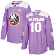 Wholesale Cheap Adidas Islanders #10 Derek Brassard Purple Authentic Fights Cancer Stitched NHL Jersey