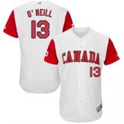 Wholesale Cheap Team Canada #13 Tyler O'Neill White 2017 World MLB Classic Authentic Stitched MLB Jersey
