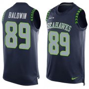 Wholesale Cheap Nike Seahawks #89 Doug Baldwin Steel Blue Team Color Men's Stitched NFL Limited Tank Top Jersey