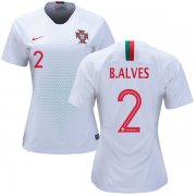 Wholesale Cheap Women's Portugal #2 Bruno Alves Away Soccer Country Jersey