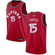 Cheap Raptors #15 Vince Carter Red 2019 Finals Bound Youth Basketball Swingman Icon Edition Jersey