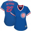 Wholesale Cheap Cubs #22 Jason Heyward Blue Cooperstown Women's Stitched MLB Jersey