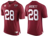 Wholesale Cheap Men's Alabama Crimson Tide #28 Anthony Averett Red 2017 Championship Game Patch Stitched CFP Nike Limited Jersey
