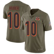 Wholesale Cheap Nike Bengals #10 Kevin Huber Olive Men's Stitched NFL Limited 2017 Salute To Service Jersey