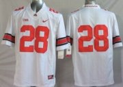 Wholesale Cheap Ohio State Buckeyes #28 Dominic Clarke 2014 White Limited Jersey