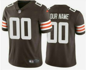 Wholesale Cheap Men\'s Cleveland Browns Customized 2020 New Brown Team Color Vapor Untouchable NFL Stitched Limited Jersey