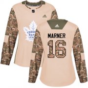 Wholesale Cheap Adidas Maple Leafs #16 Mitchell Marner Camo Authentic 2017 Veterans Day Women's Stitched NHL Jersey