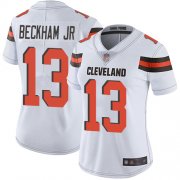 Wholesale Cheap Nike Browns #13 Odell Beckham Jr White Women's Stitched NFL Vapor Untouchable Limited Jersey