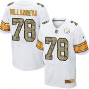Wholesale Cheap Nike Steelers #78 Alejandro Villanueva White/Camo Men's Stitched NFL Elite Jersey