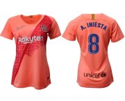 Wholesale Cheap Women's Barcelona #8 A.Iniesta Third Soccer Club Jersey