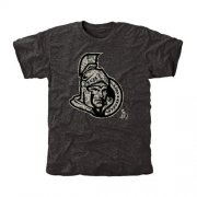 Wholesale Cheap Men's Ottawa Senators Black Rink Warrior T-Shirt