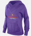 Wholesale Cheap Women's San Francisco 49ers Big & Tall Critical Victory Pullover Hoodie Purple