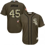 Wholesale Cheap White Sox #45 Michael Jordan Green Salute to Service Stitched MLB Jersey