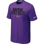 Wholesale Cheap Nike Baltimore Ravens Just Do It Purple T-Shirt