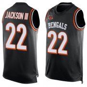 Wholesale Cheap Nike Bengals #22 William Jackson III Black Team Color Men's Stitched NFL Limited Tank Top Jersey