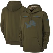 Wholesale Cheap Men's Detroit Lions Nike Olive Salute to Service Sideline Therma Performance Pullover Hoodie