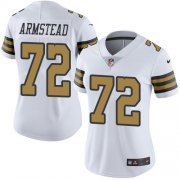 Wholesale Cheap Nike Saints #72 Terron Armstead White Women's Stitched NFL Limited Rush Jersey