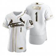 Wholesale Cheap St. Louis Cardinals #1 Ozzie Smith White Nike Men's Authentic Golden Edition MLB Jersey