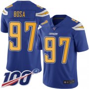 Wholesale Cheap Nike Chargers #97 Joey Bosa Electric Blue Men's Stitched NFL Limited Rush 100th Season Jersey