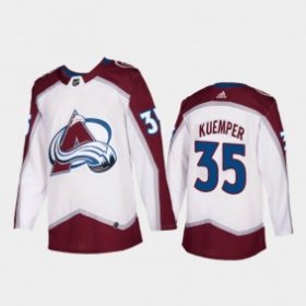 Wholesale Cheap Men\'s Colorado Avalanche #35 Darcy Kuemper White Adidas Stitched NHL Jersey