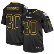 Wholesale Cheap Nike Steelers #30 James Conner Lights Out Black Men's Stitched NFL Elite Jersey