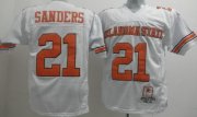 Wholesale Cheap Oklahoma State Cowboys #21 Barry Sanders White Throwback Jersey